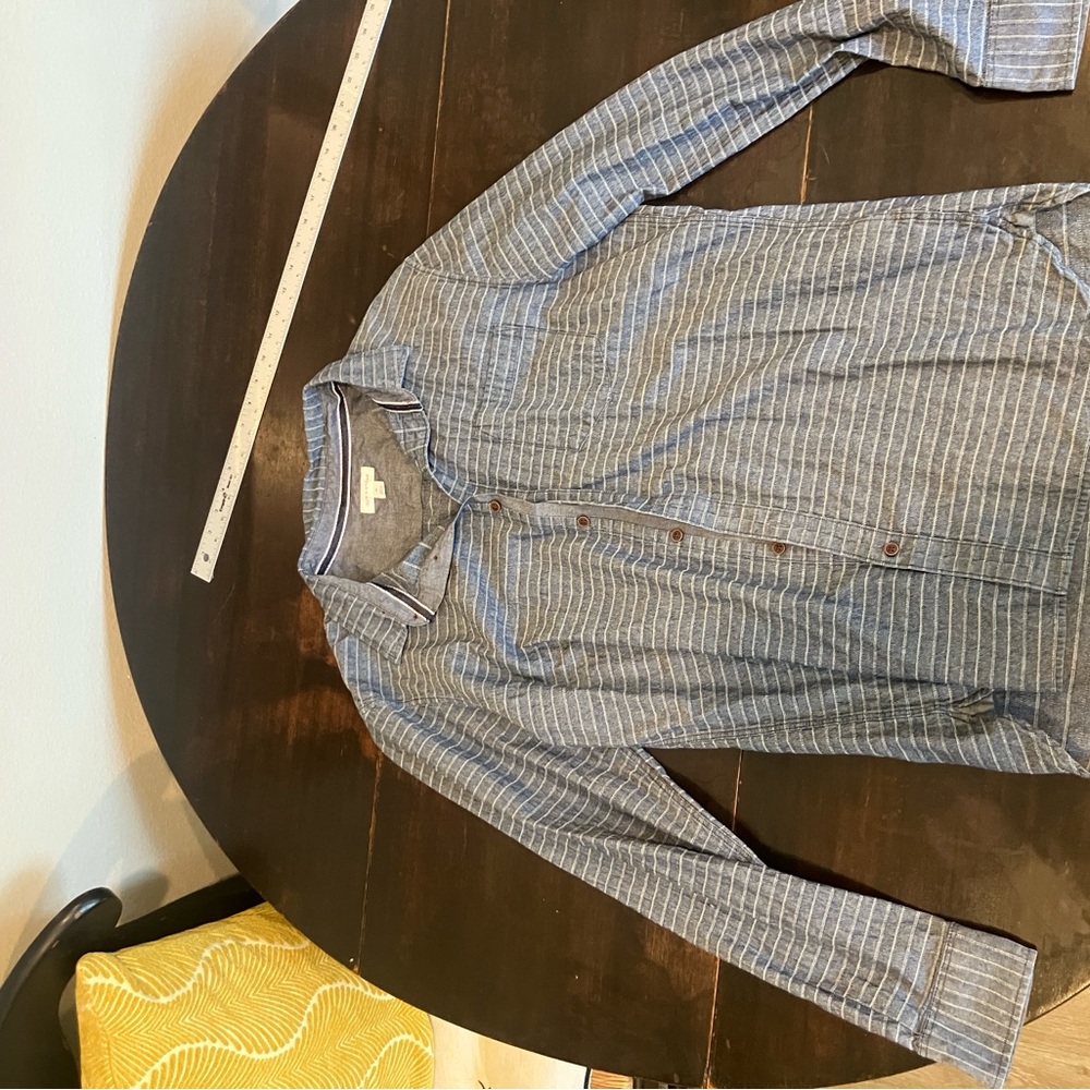 Sun + Stone Black and White Striped Shirt